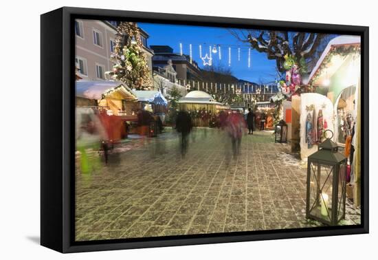 People at Christmas Market, Haupt Square, Schladming, Steiemark, Austria, Europe-Richard Nebesky-Framed Premier Image Canvas