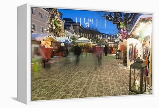 People at Christmas Market, Haupt Square, Schladming, Steiemark, Austria, Europe-Richard Nebesky-Framed Premier Image Canvas