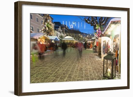 People at Christmas Market, Haupt Square, Schladming, Steiemark, Austria, Europe-Richard Nebesky-Framed Photographic Print