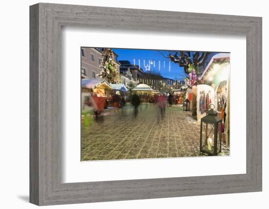 People at Christmas Market, Haupt Square, Schladming, Steiemark, Austria, Europe-Richard Nebesky-Framed Photographic Print