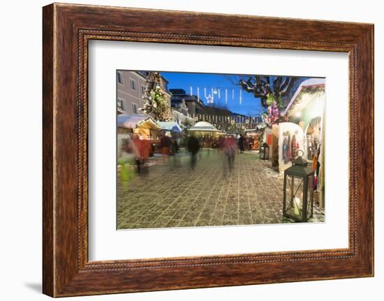 People at Christmas Market, Haupt Square, Schladming, Steiemark, Austria, Europe-Richard Nebesky-Framed Photographic Print