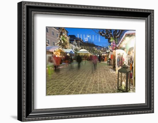 People at Christmas Market, Haupt Square, Schladming, Steiemark, Austria, Europe-Richard Nebesky-Framed Photographic Print