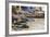 People at Cremation Site, Ganges River, Varanasi, India-Ali Kabas-Framed Photographic Print