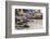 People at Cremation Site, Ganges River, Varanasi, India-Ali Kabas-Framed Photographic Print