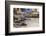 People at Cremation Site, Ganges River, Varanasi, India-Ali Kabas-Framed Photographic Print