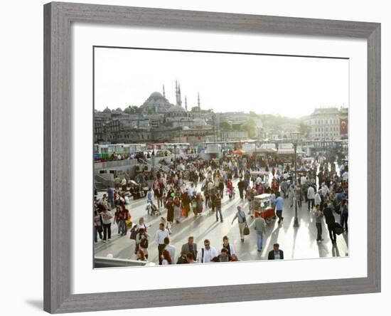 People at Eminonu Square in the Old Town, Istanbul, Turkey, Europe-Levy Yadid-Framed Photographic Print