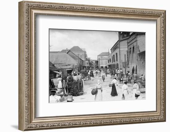 People at Outdoor Market-null-Framed Photographic Print
