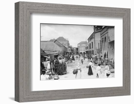 People at Outdoor Market-null-Framed Photographic Print