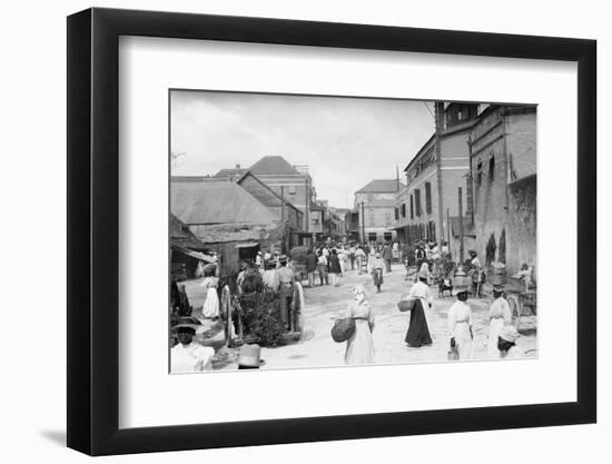 People at Outdoor Market-null-Framed Photographic Print