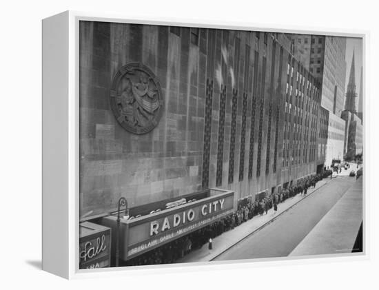 People at Radio City Music Hall Waiting to See Greer Garson and Clark Gable in "Adventure"-Cornell Capa-Framed Premier Image Canvas