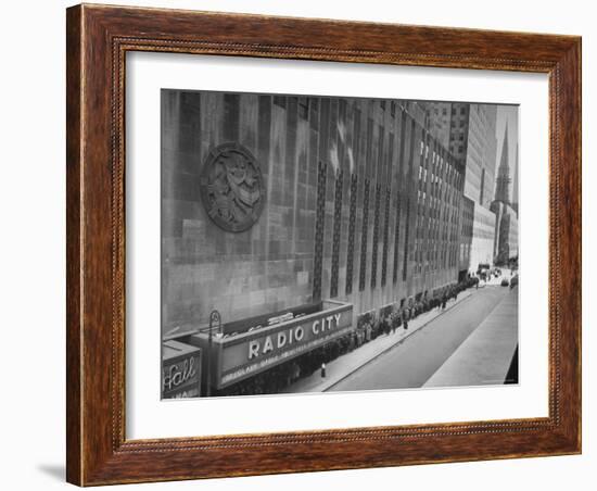 People at Radio City Music Hall Waiting to See Greer Garson and Clark Gable in "Adventure"-Cornell Capa-Framed Photographic Print