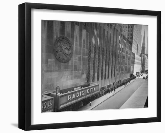 People at Radio City Music Hall Waiting to See Greer Garson and Clark Gable in "Adventure"-Cornell Capa-Framed Photographic Print