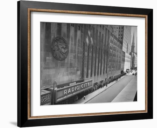 People at Radio City Music Hall Waiting to See Greer Garson and Clark Gable in "Adventure"-Cornell Capa-Framed Photographic Print