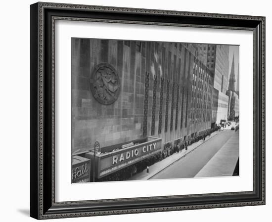 People at Radio City Music Hall Waiting to See Greer Garson and Clark Gable in "Adventure"-Cornell Capa-Framed Photographic Print