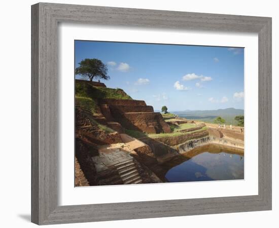 People at Summit of Sigiriya, UNESCO World Heritage Site, North Central Province, Sri Lanka, Asia-Ian Trower-Framed Photographic Print