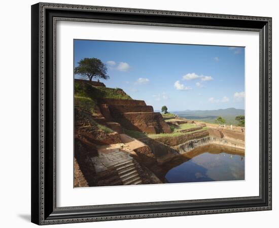 People at Summit of Sigiriya, UNESCO World Heritage Site, North Central Province, Sri Lanka, Asia-Ian Trower-Framed Photographic Print