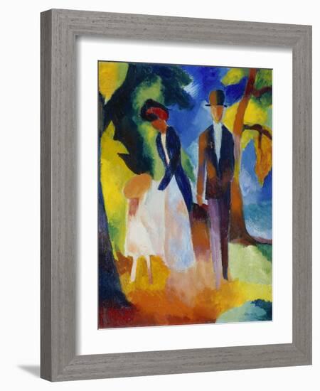 People at the Blue Lake (Leute Am Blauen See), 1913-Auguste Macke-Framed Giclee Print