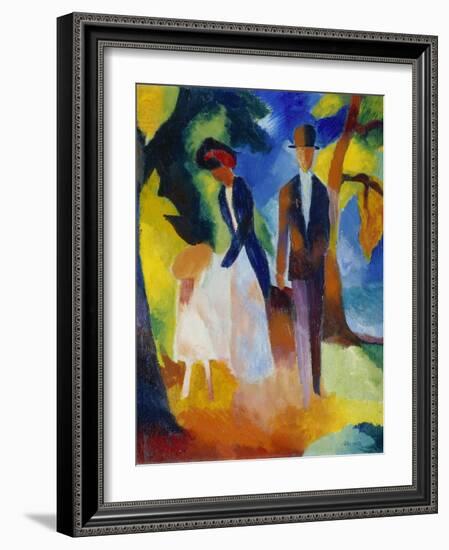 People at the Blue Lake (Leute Am Blauen See), 1913-Auguste Macke-Framed Giclee Print