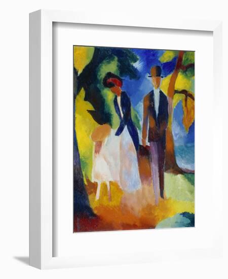 People at the Blue Lake (Leute Am Blauen See), 1913-Auguste Macke-Framed Giclee Print