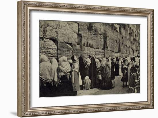 People at the Wailing Wall, Jerusalem-null-Framed Photographic Print