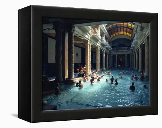 People Bathing in the Hotel Gellert Baths, Budapest, Hungary, Europe-Woolfitt Adam-Framed Premier Image Canvas