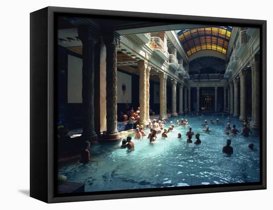 People Bathing in the Hotel Gellert Baths, Budapest, Hungary, Europe-Woolfitt Adam-Framed Premier Image Canvas