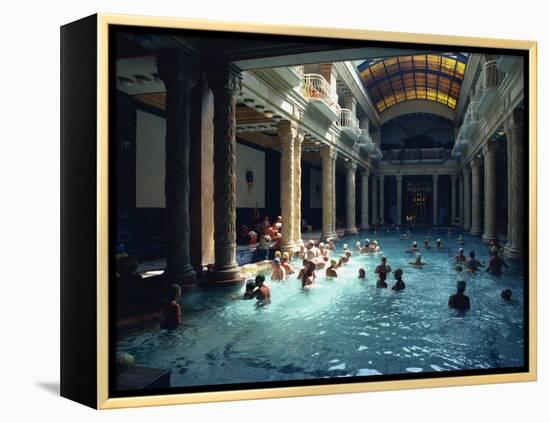 People Bathing in the Hotel Gellert Baths, Budapest, Hungary, Europe-Woolfitt Adam-Framed Premier Image Canvas