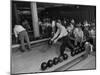 People Bowling at the Mcculloch Motors Recreation Building-J^ R^ Eyerman-Mounted Photographic Print