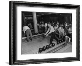 People Bowling at the Mcculloch Motors Recreation Building-J. R. Eyerman-Framed Photographic Print