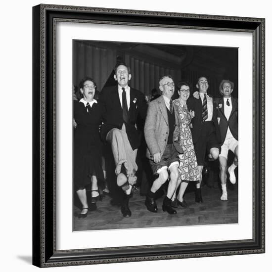People Celebrating Devaluation of the Pound During a Labor Party Rally-Mark Kauffman-Framed Photographic Print