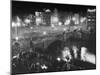 People Celebrating the Independence of Ireland on O'Connell Bridge before Midnight on Easter Sunday-Larry Burrows-Mounted Photographic Print