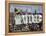 People Climbing and Sitting on a Mexico '68 Sign at the Summer Olympics-John Dominis-Framed Premier Image Canvas