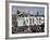 People Climbing and Sitting on a Mexico '68 Sign at the Summer Olympics-John Dominis-Framed Photographic Print