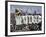 People Climbing and Sitting on a Mexico '68 Sign at the Summer Olympics-John Dominis-Framed Photographic Print