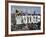 People Climbing and Sitting on a Mexico '68 Sign at the Summer Olympics-John Dominis-Framed Photographic Print