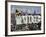 People Climbing and Sitting on a Mexico '68 Sign at the Summer Olympics-John Dominis-Framed Photographic Print