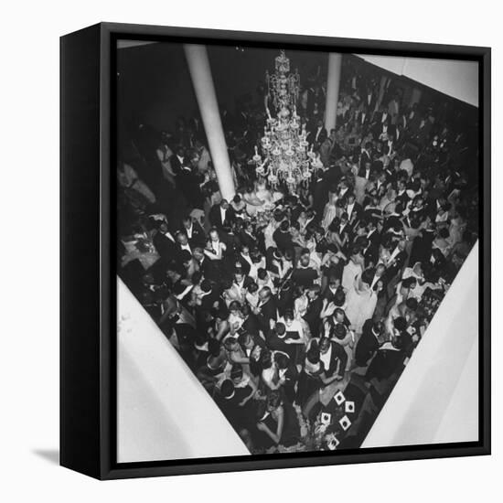 People Dancing at a Party for the Manizales Fair-null-Framed Premier Image Canvas