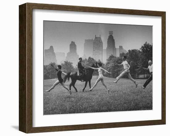 People Dancing in Central Park-Leonard Mccombe-Framed Photographic Print