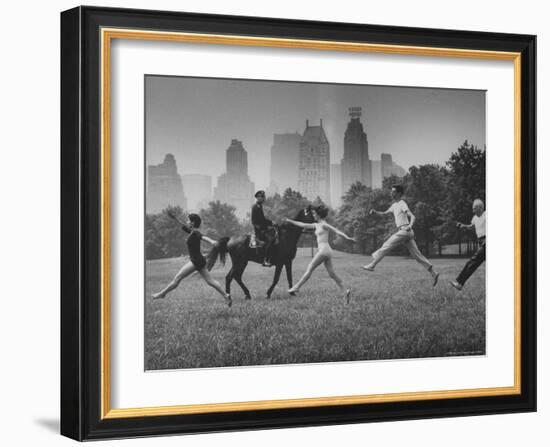 People Dancing in Central Park-Leonard Mccombe-Framed Photographic Print