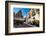 People Dining in Piazza Duomo in Front of Cathedral of San Giorgio in Ragusa Ibla-Martin Child-Framed Photographic Print