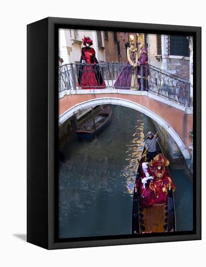 People Dressed in Costumes For the Annual Carnival Festival, Venice, Italy-Jim Zuckerman-Framed Premier Image Canvas