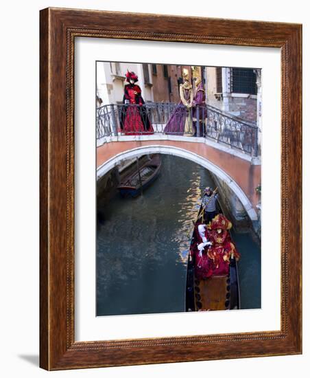 People Dressed in Costumes For the Annual Carnival Festival, Venice, Italy-Jim Zuckerman-Framed Photographic Print