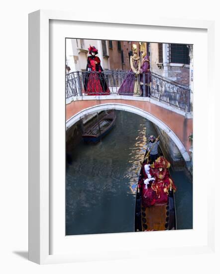 People Dressed in Costumes For the Annual Carnival Festival, Venice, Italy-Jim Zuckerman-Framed Photographic Print