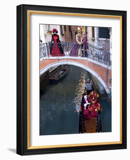 People Dressed in Costumes For the Annual Carnival Festival, Venice, Italy-Jim Zuckerman-Framed Photographic Print