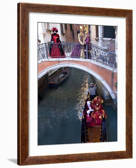 People Dressed in Costumes For the Annual Carnival Festival, Venice, Italy-Jim Zuckerman-Framed Photographic Print