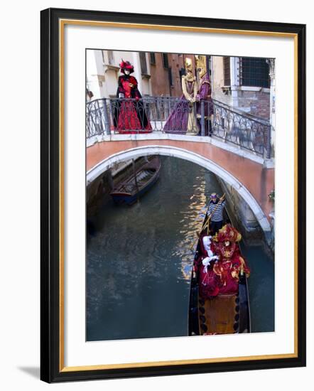 People Dressed in Costumes For the Annual Carnival Festival, Venice, Italy-Jim Zuckerman-Framed Photographic Print