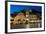 People Enjoying Passeggiata in Piazza Ix Aprile in the Hill Town of Taormina at Night, Sicily-Martin Child-Framed Photographic Print