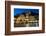 People Enjoying Passeggiata in Piazza Ix Aprile in the Hill Town of Taormina at Night, Sicily-Martin Child-Framed Photographic Print