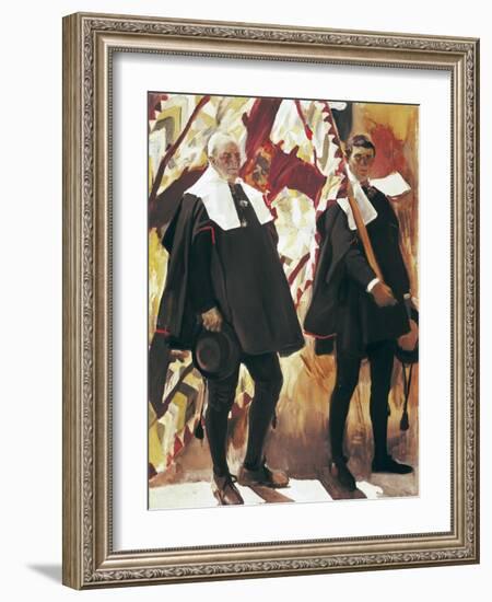 People from Roncal-Joaquín Sorolla y Bastida-Framed Art Print