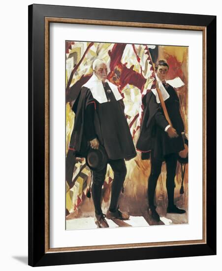 People from Roncal-Joaquín Sorolla y Bastida-Framed Art Print